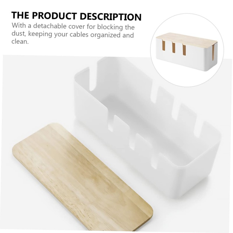 LABRIMP 1pc Cable Management Box Durable Socket Storage Case with