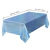 FALIZIFU 1 Pack Light Blue Iridescent Plastic Tablecloth Disposable 54
