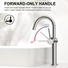 KENES Brushed Nickel Vessel Sink Faucet, Single Handle Tall Bathroom