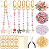 Tondiamo 2823 Pcs Bead Keychain DIY Craft Making Kit Bag
