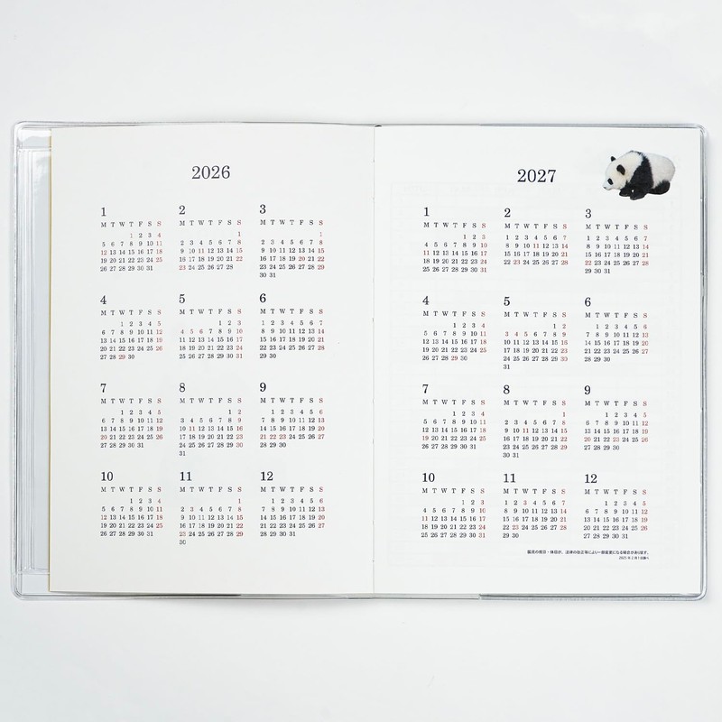 Greeting Life Panda Notebook 2026 B6 Weekly Soft Cover Climbing