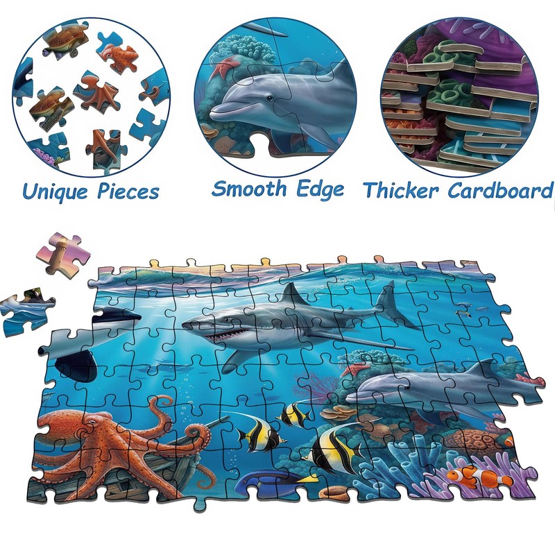 Puzzles for Kids Ages 6-8 Year Old - Underwater World,