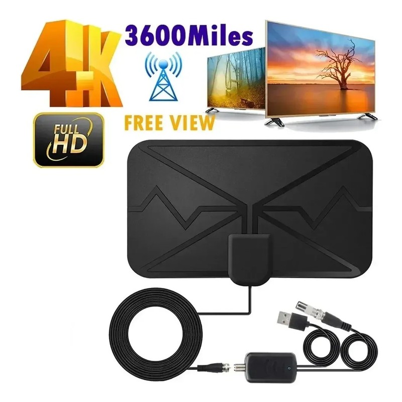 Viejo. Antena Hdtv Digital 4k Para Interiores, Receptor Dvb.