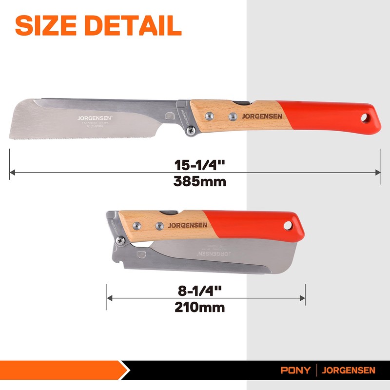 JORGENSEN Japanese Pull Saw, 6 Inch Pro Folding Dovetail Saw