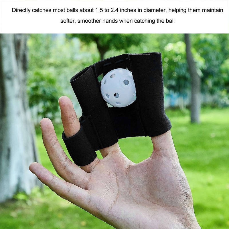 2Pcs Baseball Training Catching Glove Black Soft Comfortable Mini Baseball