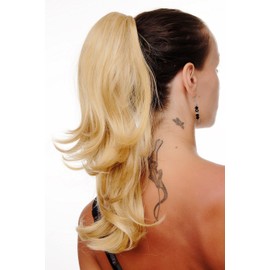 Wig Me Up – T400 611B Instant Clawclip Ponytail Hair Clip Mixed Highlighted Blonde approx. 40 cm
