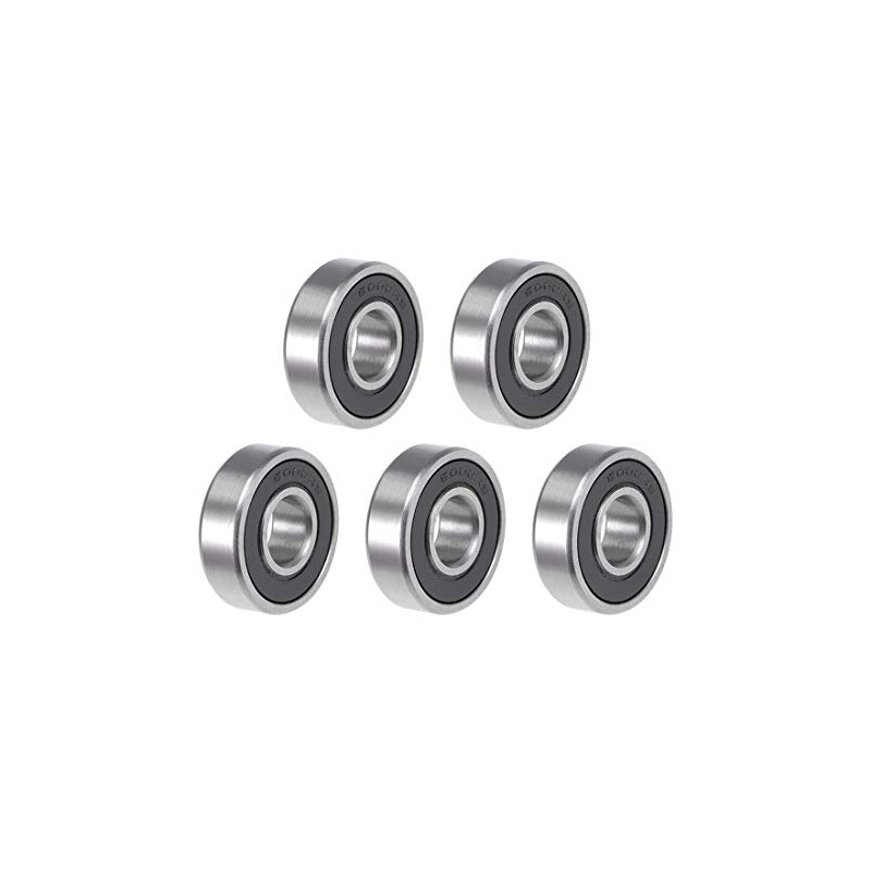 sourcing map 6000-2RS Deep Groove Ball Bearing 10x26x8mm Double Sealed