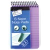 Just stationery 76x126mm Neon PP Cover Notebook (Pack of 6),