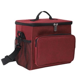 FAVORTALK Lunch Bag for Women 10L, Cooler Bags, Insulated Lunchbag, Lunchbox Tote Bags (Burgundy - 9L),Red Coolerbag,Portable,Lightweight, Adjustable Strap, B33509