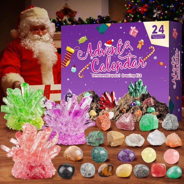 Crystals Advent Calendar 2024 - Crystal Growing Kit, 24 Days