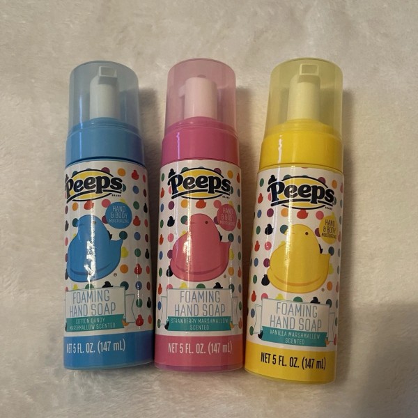 PEEPS Lot of 3 Foaming Hand Soap Vanilla Blueberry Strawberry