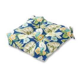 Greendale Home Fashions AZ4800-MARLOW Magnolia Floral 20-inch Outdoor Dining Seat Cushion, Set of 1