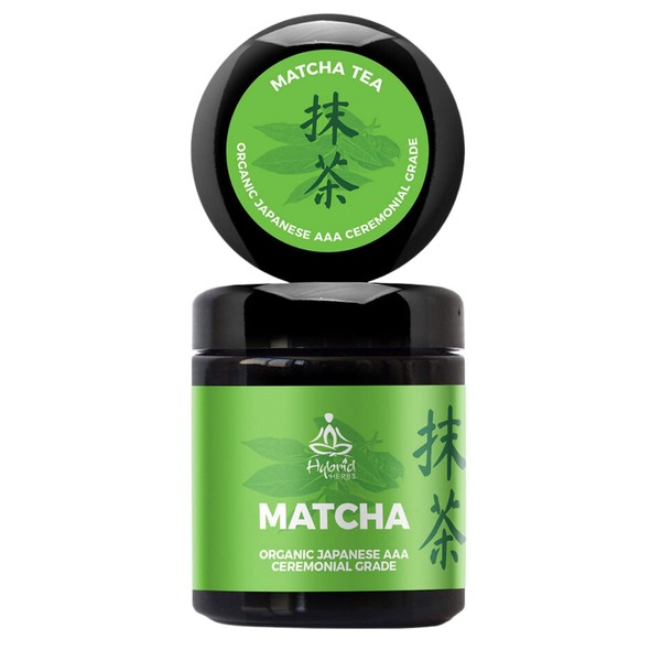 Hybrid Herbs Moonlit Matcha Organic Ceremonial Grade Green Tea 1.41oz (40g Powder)