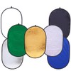 REFLEX CAMERA 7-in-1 Photography Reflector (Rectangular) – Translucent/Silver/Gold/White/Black/Blue/Green – Light