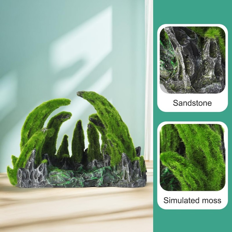 BEGONDIS Dragon's Lair Shaped Aquarium Ornament - Mystical Mountain Cave