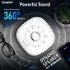 Sharp Sound Machine Alarm Clock with Bluetooth Speaker, 6 High