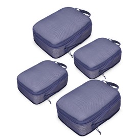 ECOHUB 4-Piece Packing Cubes Compression, 300% Higher Tear Resistance Suitcase Organiser Set, Recycled Packing Cubes for Suitcases & Backpack, Lightweight Travel Organiser Set (Blue)
