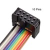 sourcing map IDC Rainbow Wire Ribbon Cable 10P A-Type FC/FC