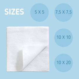 ABENA Sterile Compresses (10 x 20 cm) Pack of 125 Sterile Wound Dressings Non-Woven 4-Ply Wound Gauze Dressings Sterile Non-Woven Wound Pads for Wound Care