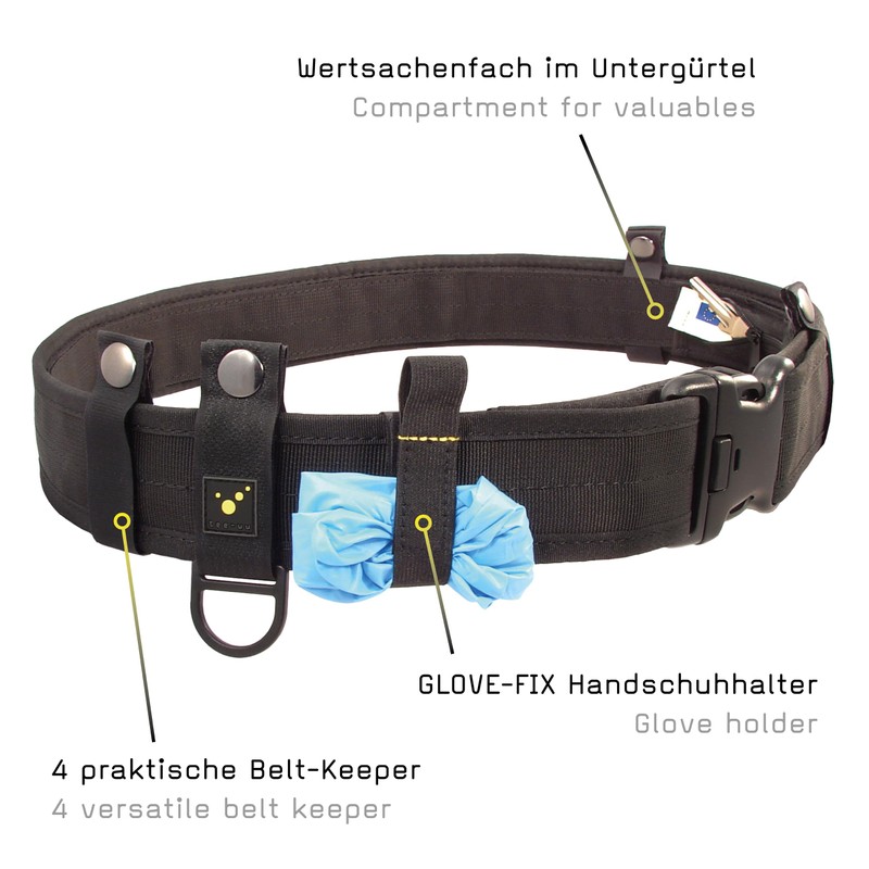 tee-uu Black Emergency Service Coupler (S-XXL) Complete Set: Upper Belt,
