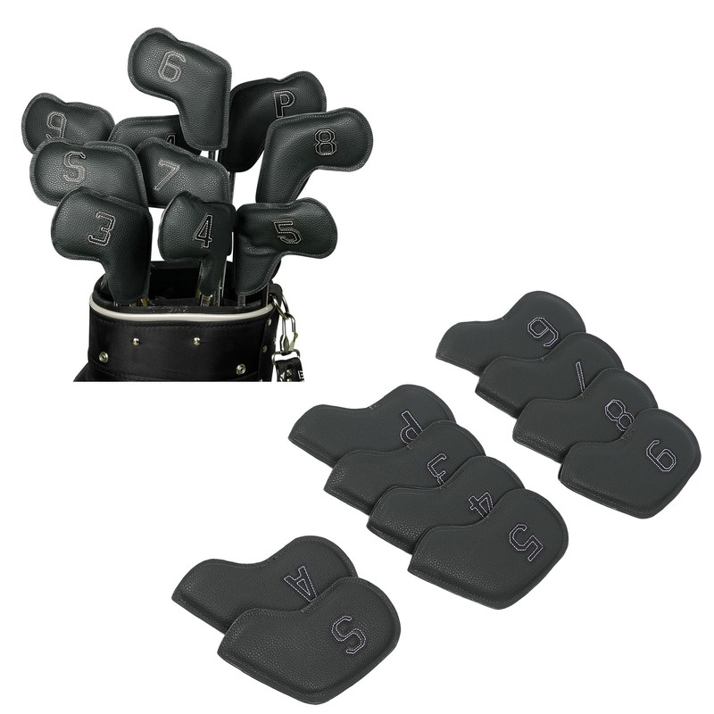 10 Pcs Golf Club Head Cover Stylish Exquisite PU Protective