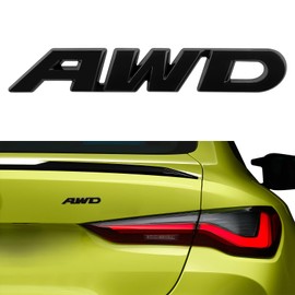 QZTYTY AWD Emblem Sticker, Car Exterior Emblems Badge, 3D Metal Tailgate Side Sticker Badge, Car Decoration Accessories Self Adhesive Logo Emblem Fit for Trunk Tailgate Fender (AWD, Black)