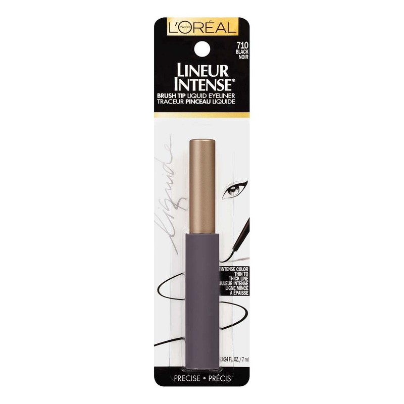 L'Oreal Paris, Lineur Intense Brush Tip Liquid Eyeliner, Black, 1