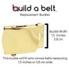 Classic Brass Polish Military Slider Buckle 1.5 Width