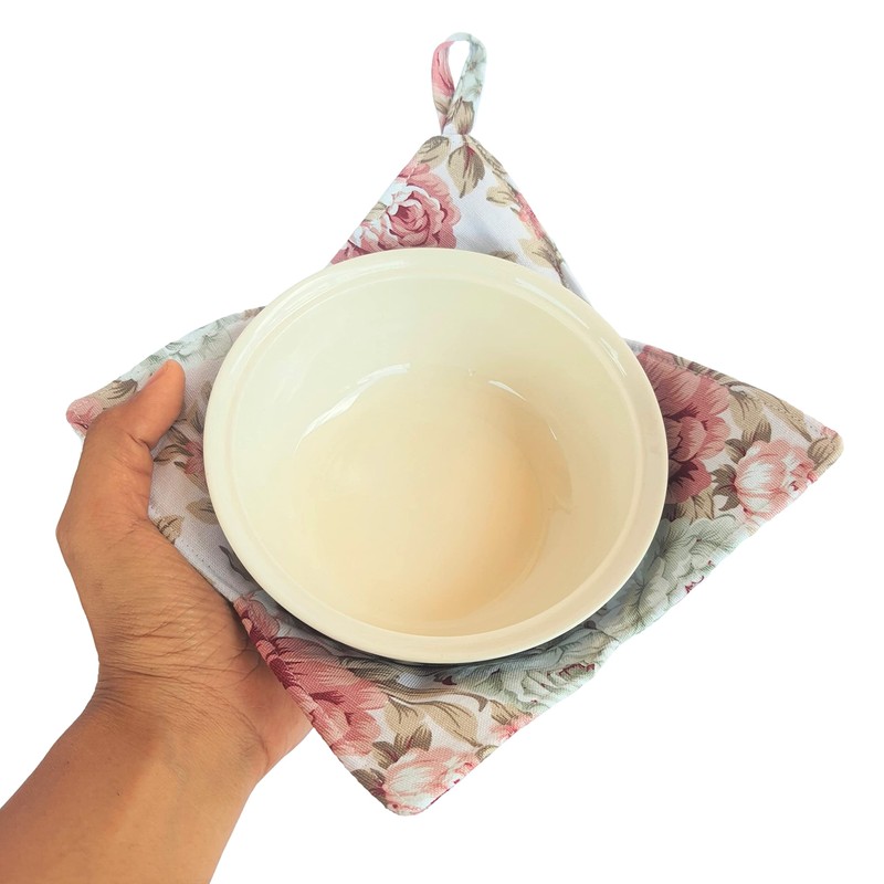 CUSHYSTORE 2X Bowl Cozy Pot Holder Canvas Holders Heat and