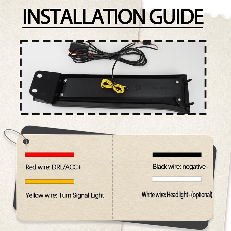 BINQIGOO LED Daytime Running Light Compatible with Toyota Tundra 2007-2013