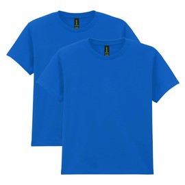 Gildan Youth Heavy Cotton T-Shirt, Style G5000B, 2-Pack, Royal, Small