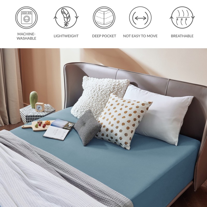 Bedsure Super King Fitted Sheet - Bed Sheets Extra Deep