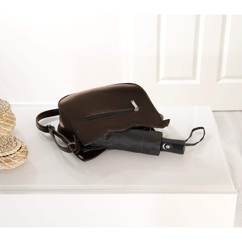 PEARL Pocket umbrella up to 40 km/h, black