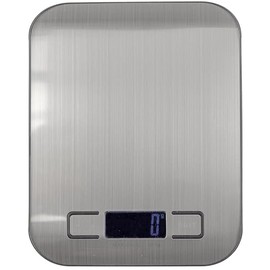 ChiliTec Kitchen Scales up to 5 kg 1 g Accurate Digital Scales with Display for Kitchen Baking Cooking Tare Function Stainless Steel Surface 18 x 14 cm