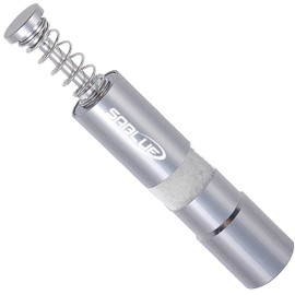 SABLUE Salt And Pepper Thumb Push Button Metal Grinder Set Or Singles, Grind Travel Gadgets, Spice Grinder, for Black Pepper, Sea Salt and Himalayan Salt (Silver)