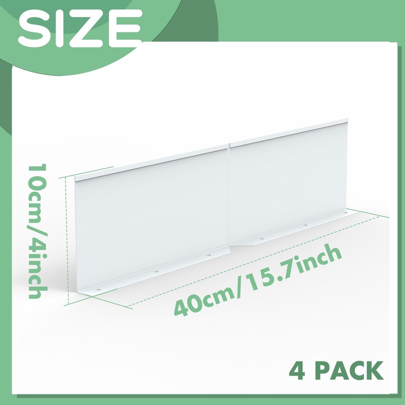 Memrita 4 Pcs Gutter Valley Splash Guards Roof Rain Diverter,Aluminum