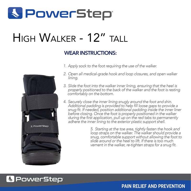 PowerStep Low Walker 12" Tall, Post-Operative Foot & Ankle Support