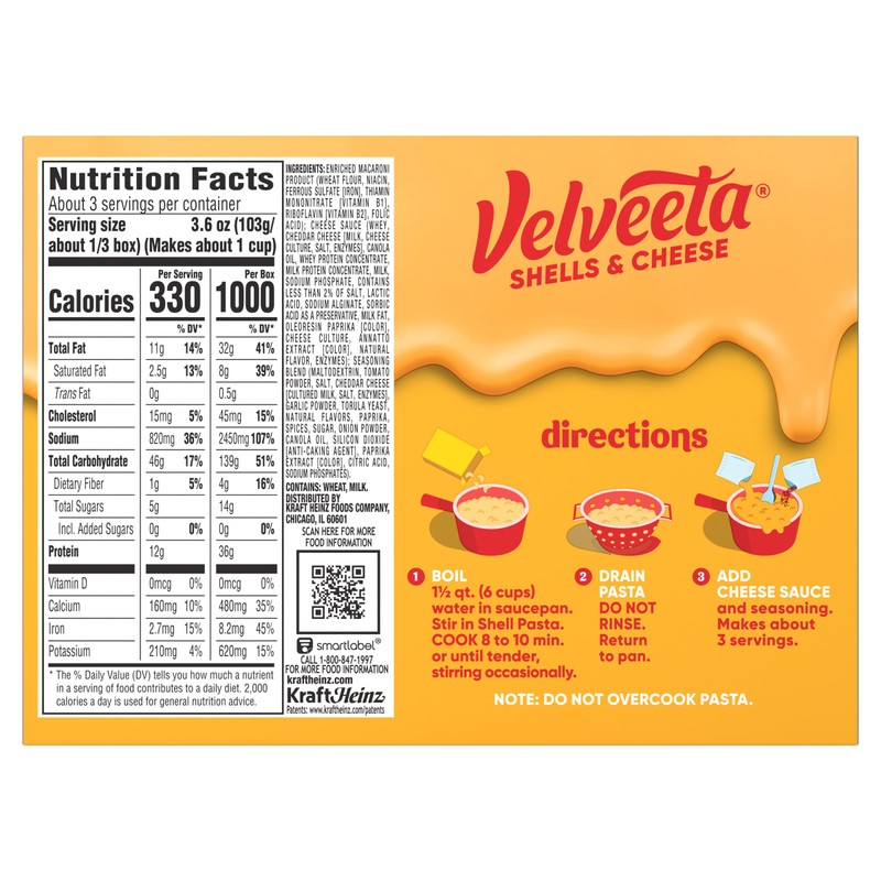 Velveeta Shells & Cheese - Pizza Flavor (10.9 oz Box)