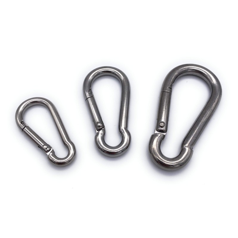 Pack of 5 Fire brigade snap hooks, painted black, load