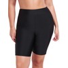 RELLECIGA Women's Black 8" High Waisted Swim Shorts UV Sun