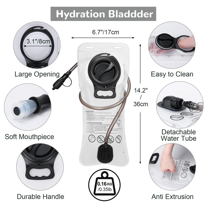Outplea Running Vest with 2L Hydration Bladder, Lightweight Hydration Backpack