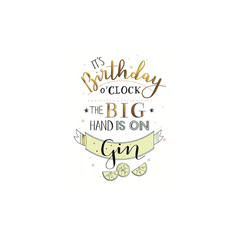Gin O'Clock Birthday Greeting Card Inspired by Second Nature Cards