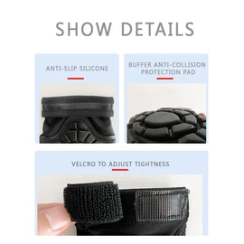 VIWINVELA Kids Knee Pads and Elbow Pads Set Toddler Soft Protective Gear Black M