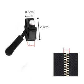 Zip Slider Replacement, Pack of 15 Fix Zip Pulls, Removable Zip Repair, Easy Installation, for Jeans, Luggage, Backpacks and More (Small Size)
