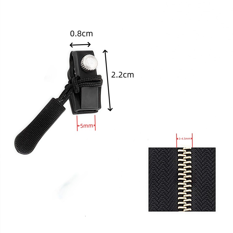 Zip Slider Replacement, Pack of 15 Fix Zip Pulls, Removable