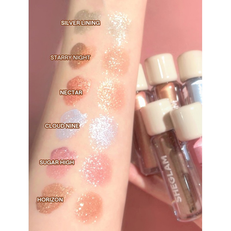 SHEGLAM Airglow Eye Tint 16 Hours Long-Lasting Liquid Eyeshadow Shimmer