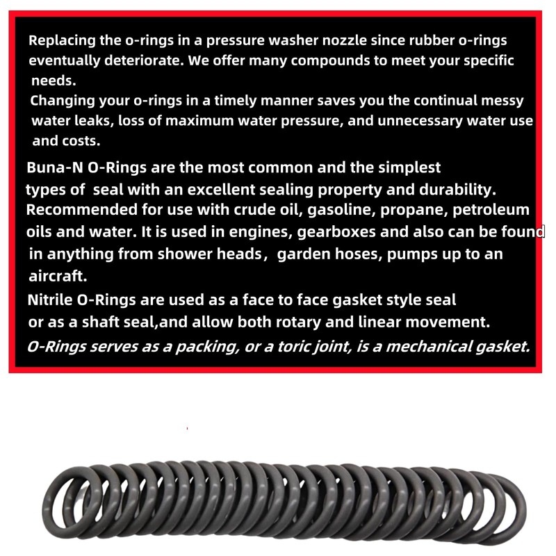 Pressure Washer O Rings 3/8" Quick Coupler O-Rings New Grey
