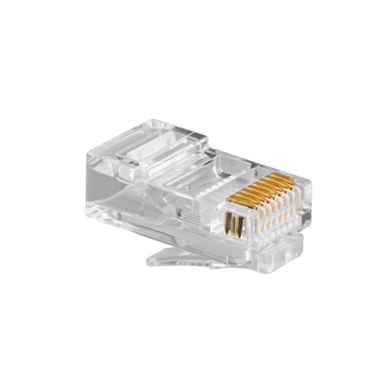 Intellinet RJ45 Modular Plugs Cat5e UTP 3-Prong for Solid Wire