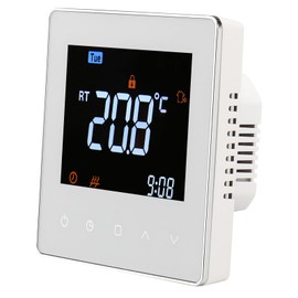 Wengart 24V Digital Thermostat for UFH Installers & Smart Home Integrators, 230V Mains Burnout Risks & Complex Manifolds, Software-Switchable NC/NO Logic with HD Color Screen (WG538)