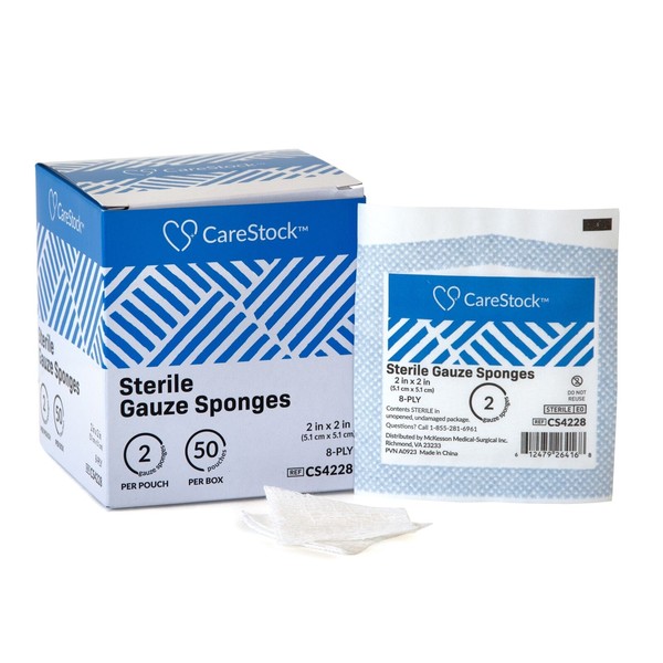 CareStock 8-Ply Gauze Sponge Sterile 2 x 2" 100 Box(es)